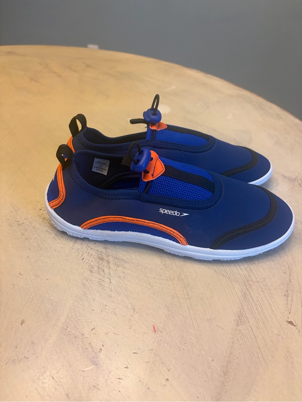 Speedo Junior Boys' Surfwalker Water Shoes, Blue/Orange, Size Large Junior 4/5